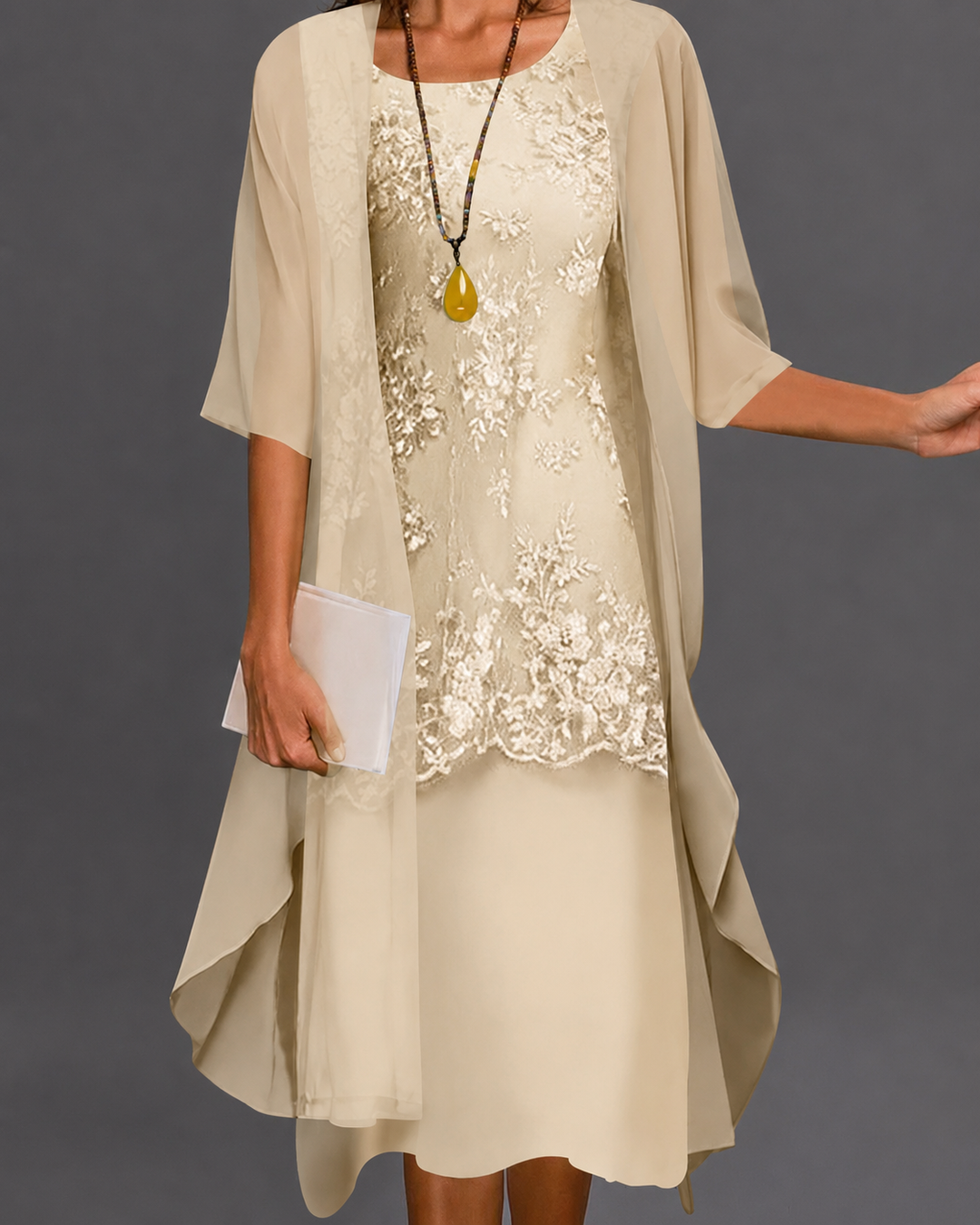 Robe Femme Midi Chic Deux Pièces
