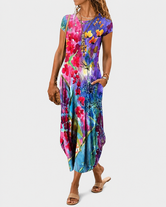 Robe Maxi Femme Chic en Tissu Léger