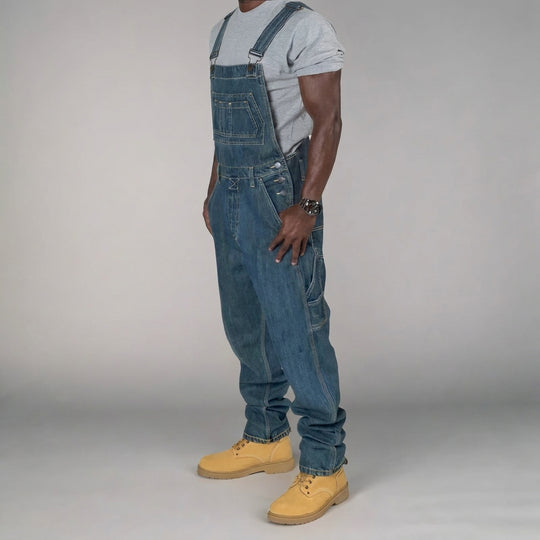 Salopette Homme Style Décontracté avec Poches Fonctionnelles