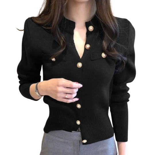 Cardigan en maille à simple boutonnage pour femmes