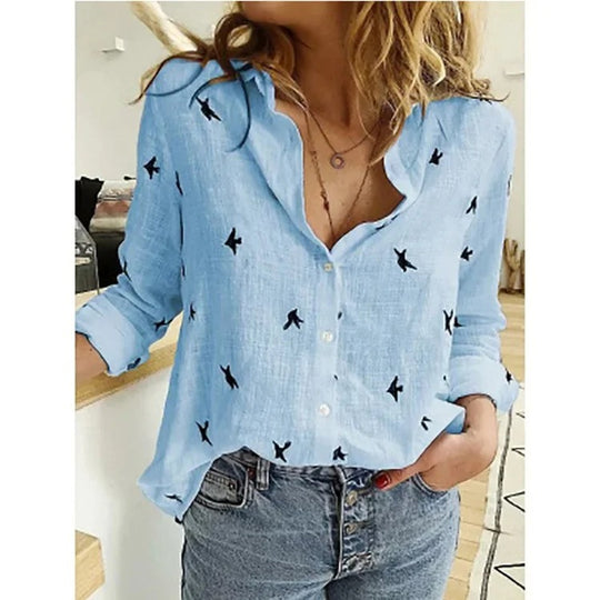 T-shirts décontractés vintage en coton et lin pour femmes
