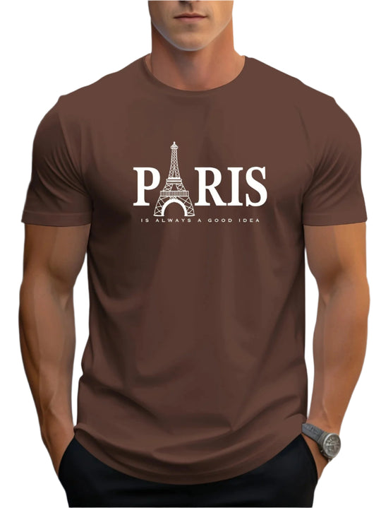 T-shirt imprimé Paris pour homme