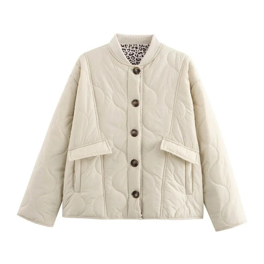 Veste rembourrée à poche avant pour femme