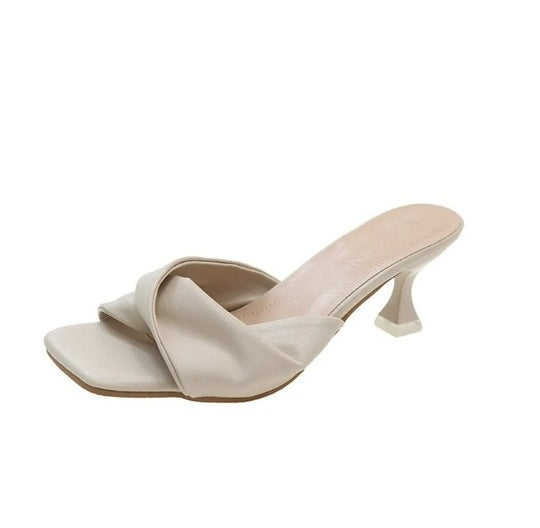 Mules à talons hauts et bout pointu pour femme