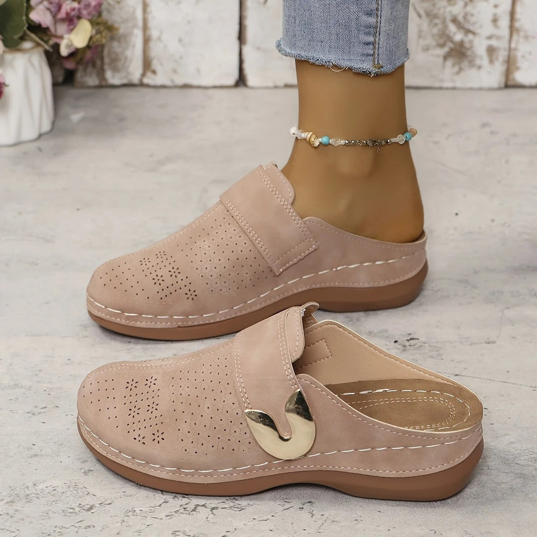 Sandales compensées à enfiler pour femmes