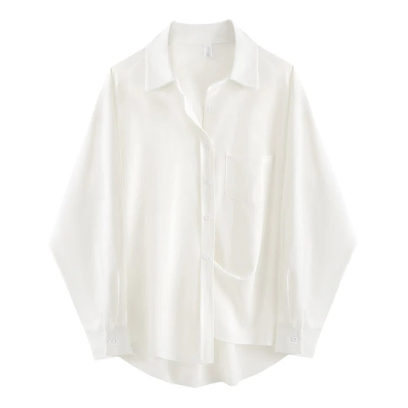 Chemise oversize à manches longues pour femme