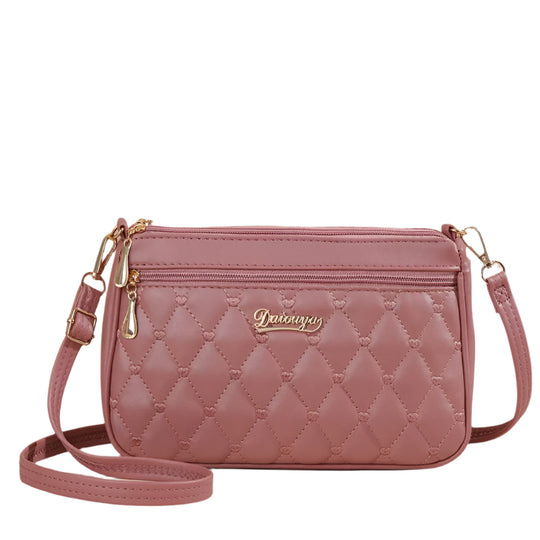 Sac à bandoulière brodé en cuir PU pour femme