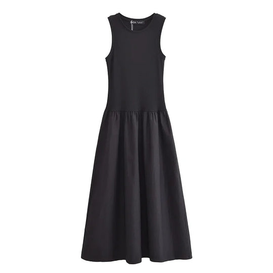 Robe longue élégante sans manches pour femme