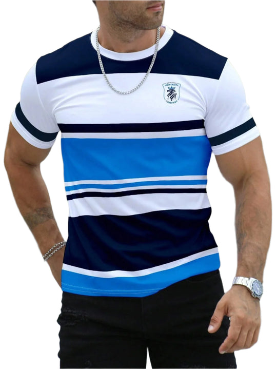 T-shirt décontracté rayé pour homme