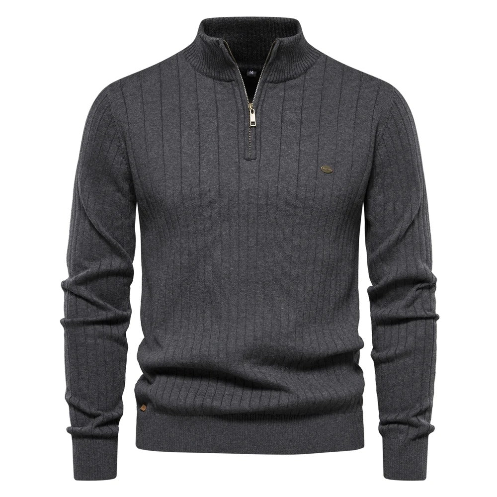 Pull en maille à col montant pour hommes