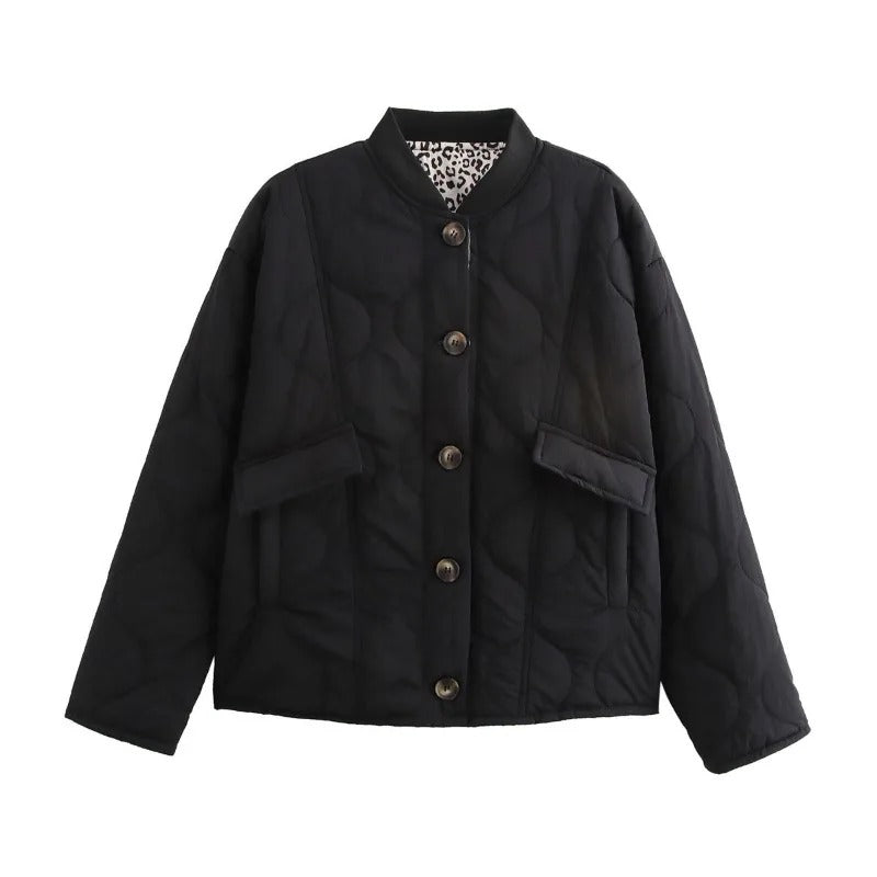 Veste rembourrée à poche avant pour femme