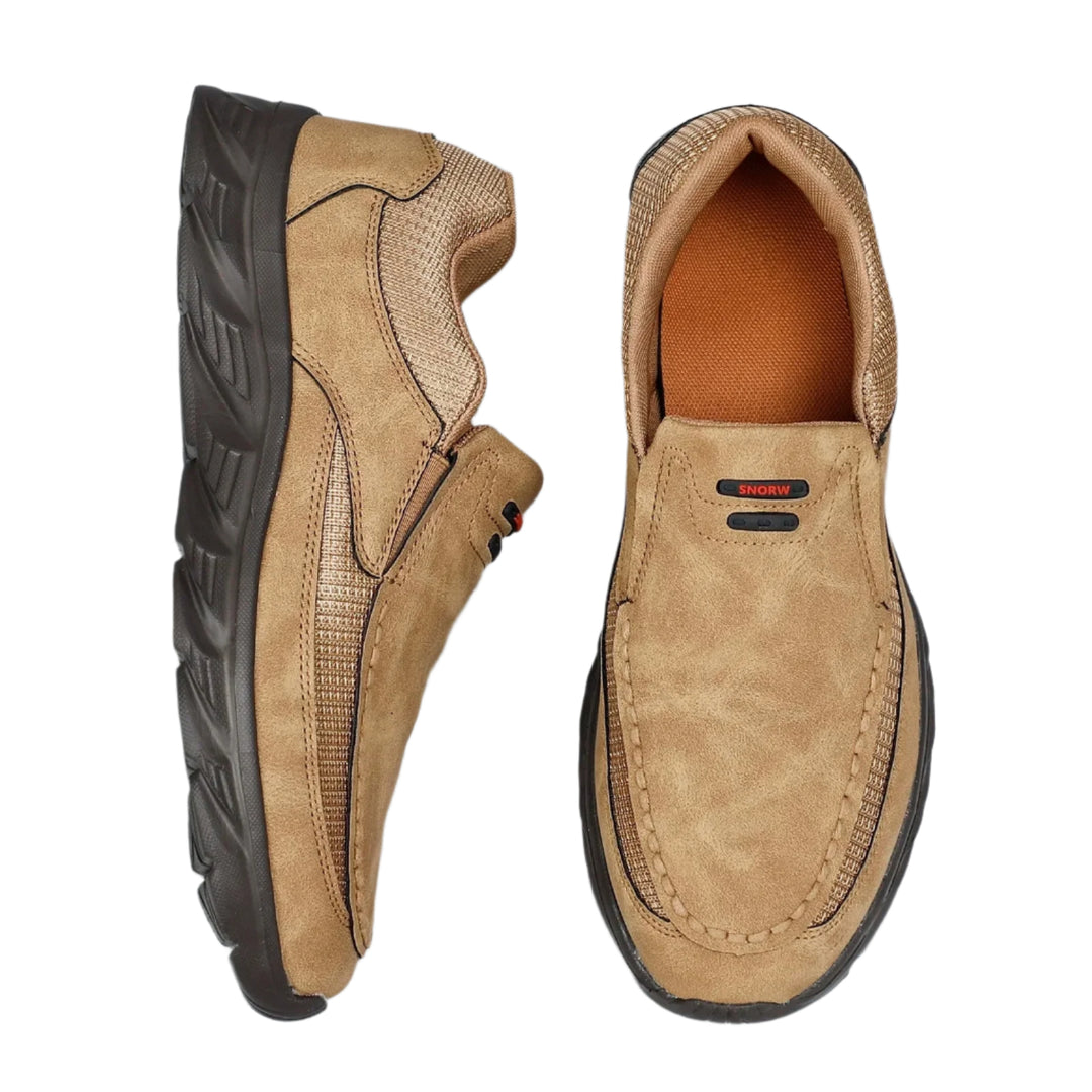 Baskets mocassins en cuir pour homme