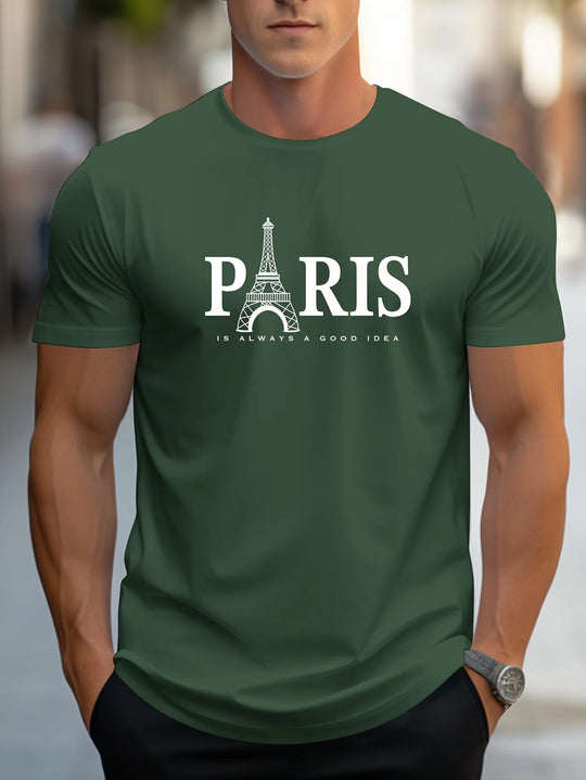 T-shirt imprimé Paris pour homme