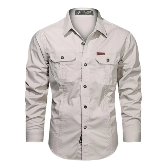 Chemise cargo en coton pour homme