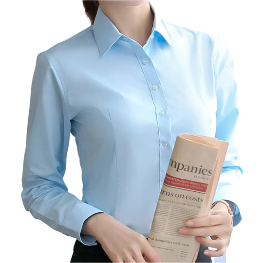 Chemisier de bureau à manches longues pour femme