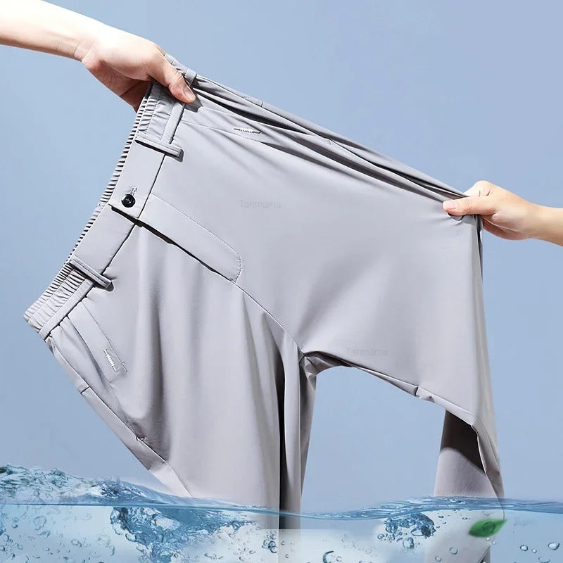 Pantalon d'été en soie glacée pour homme