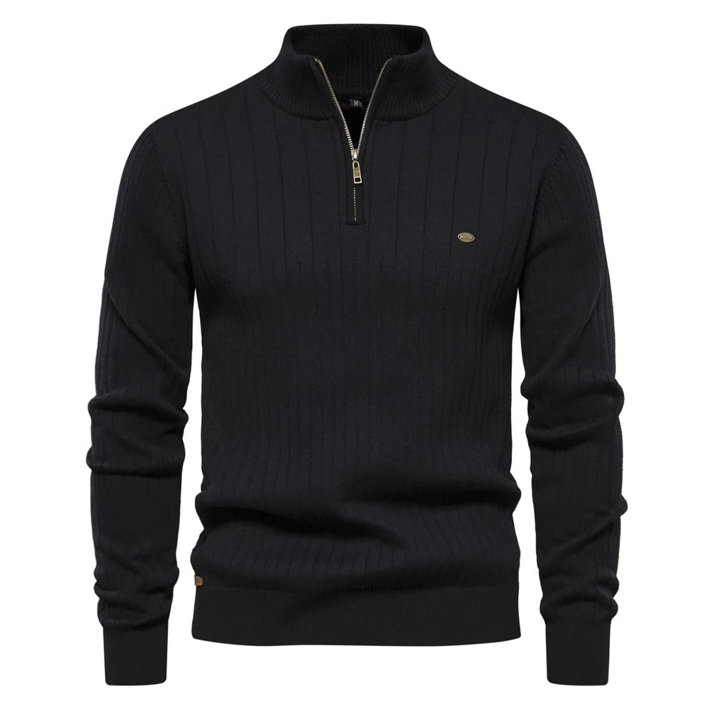 Pull en maille à col montant pour hommes