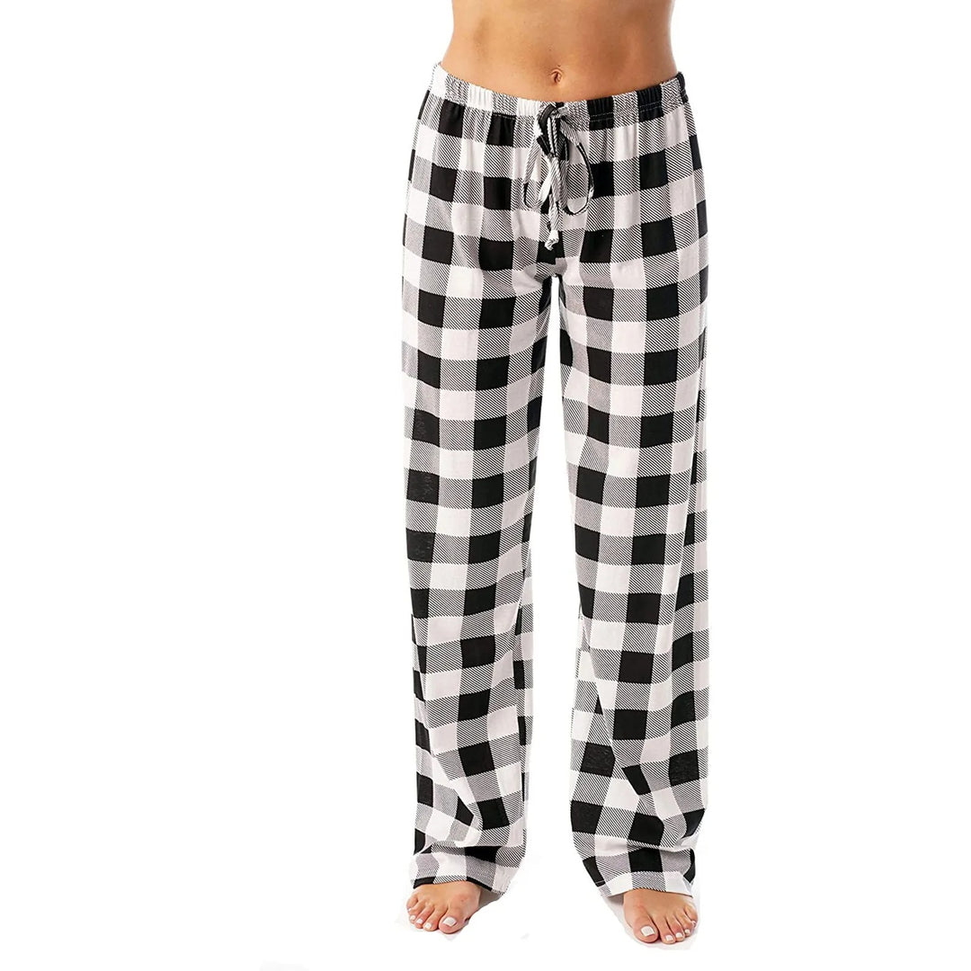 Pyjama femme à carreaux imprimés