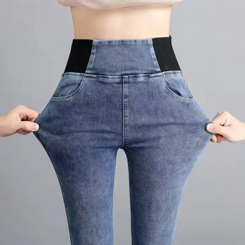 Pantalon de denim taille haute pour femmes