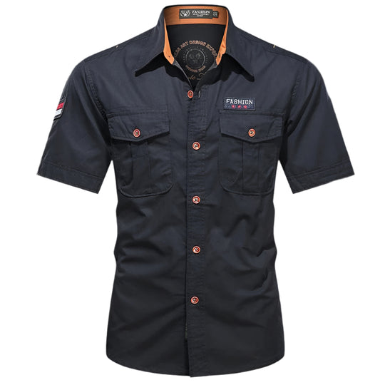 Chemise de travail en pur coton pour homme