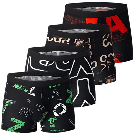 Lot de 4 boxers imprimés pour homme