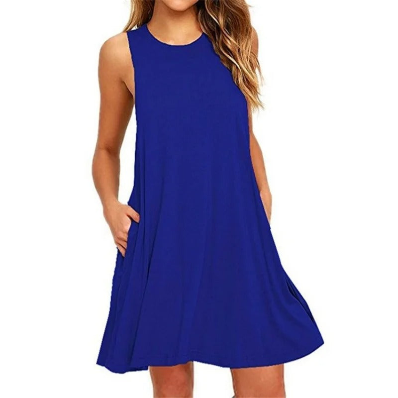 Robe t-shirt décontractée à plis pour femmes