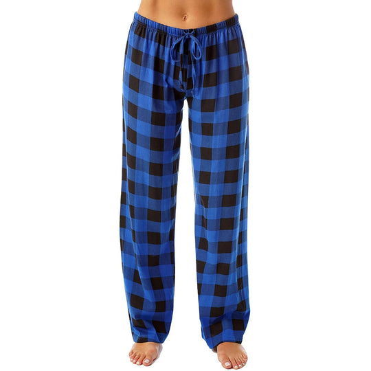 Pyjama femme à carreaux imprimés