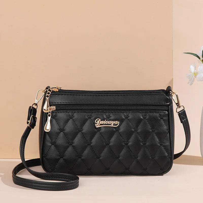 Sac à bandoulière brodé en cuir PU pour femme