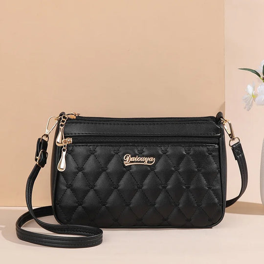Sac à bandoulière brodé en cuir PU pour femme