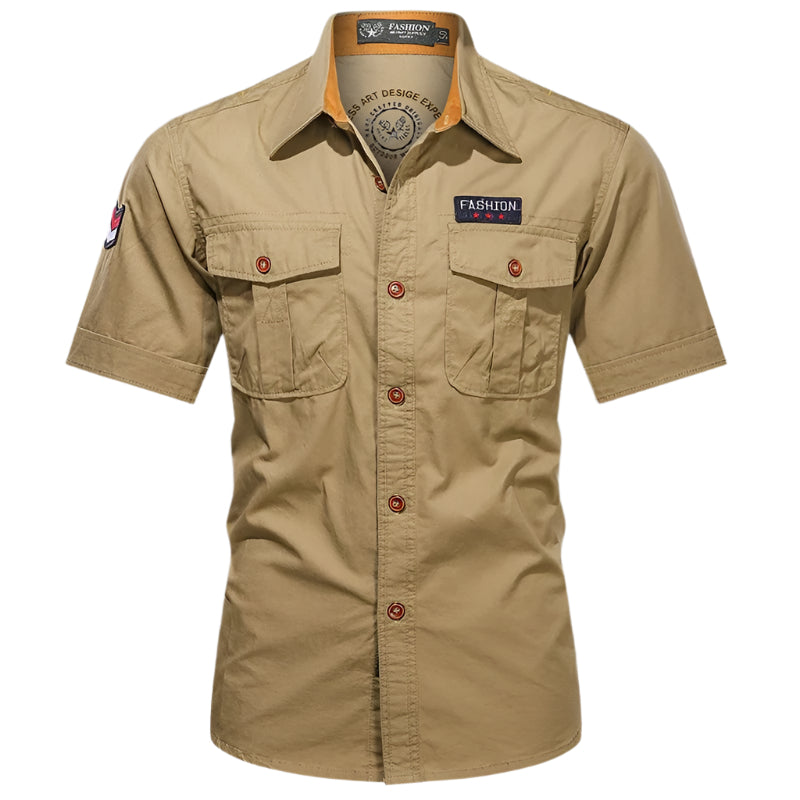 Chemise de travail en pur coton pour homme