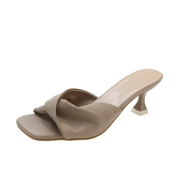 Mules à talons hauts et bout pointu pour femme