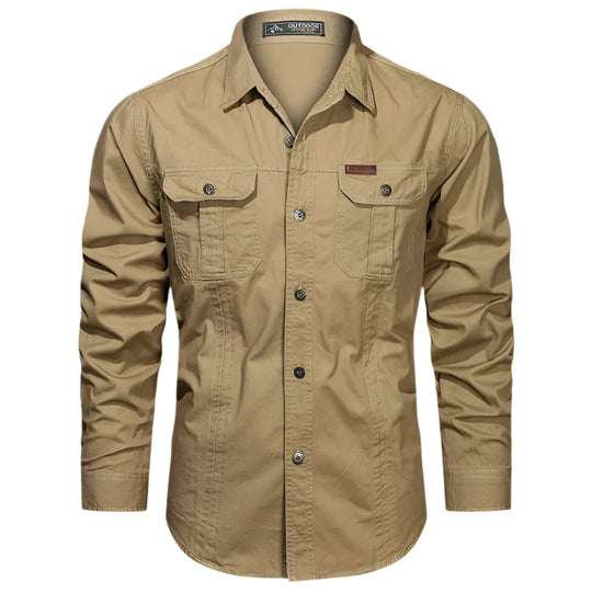 Chemise cargo en coton pour homme
