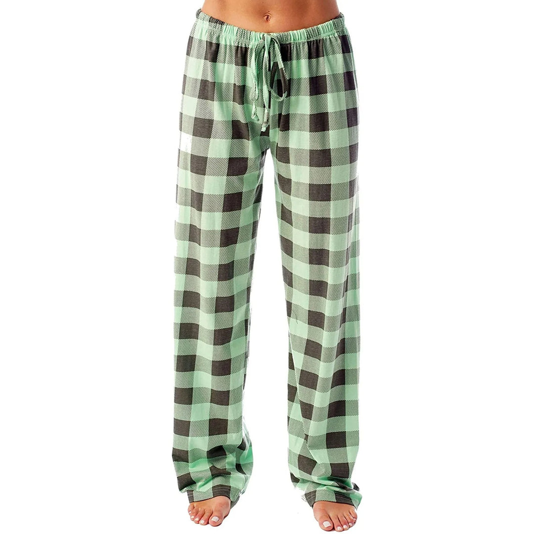 Pyjama femme à carreaux imprimés