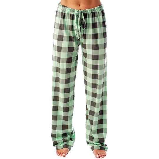 Pyjama femme à carreaux imprimés