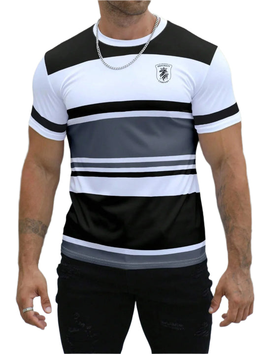 T-shirt décontracté rayé pour homme