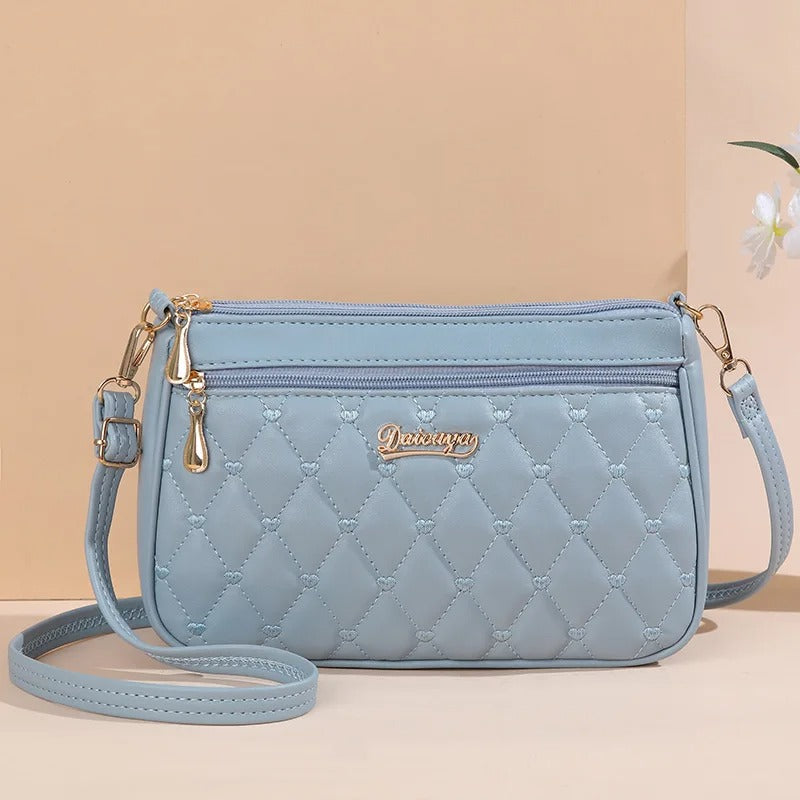 Sac à bandoulière brodé en cuir PU pour femme