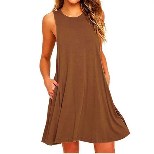 Robe t-shirt décontractée à plis pour femmes
