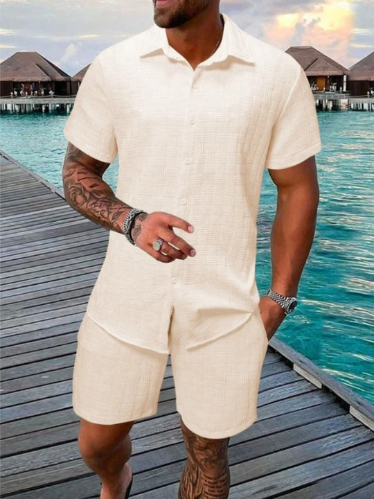 Ensemble deux pièces en jacquard pour homme