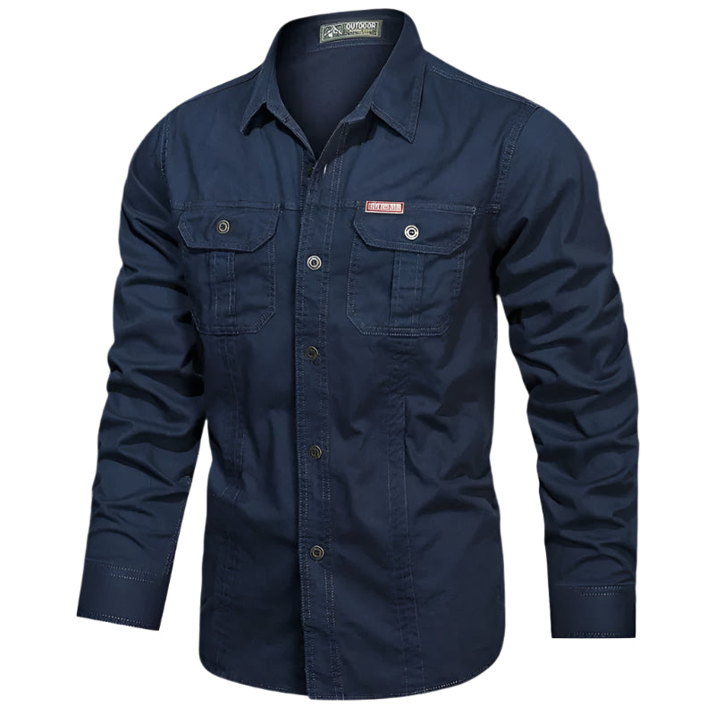 Chemise cargo en coton pour homme