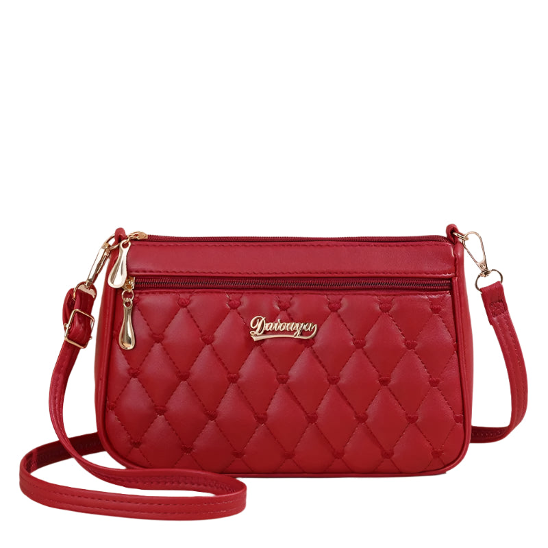 Sac à bandoulière brodé en cuir PU pour femme