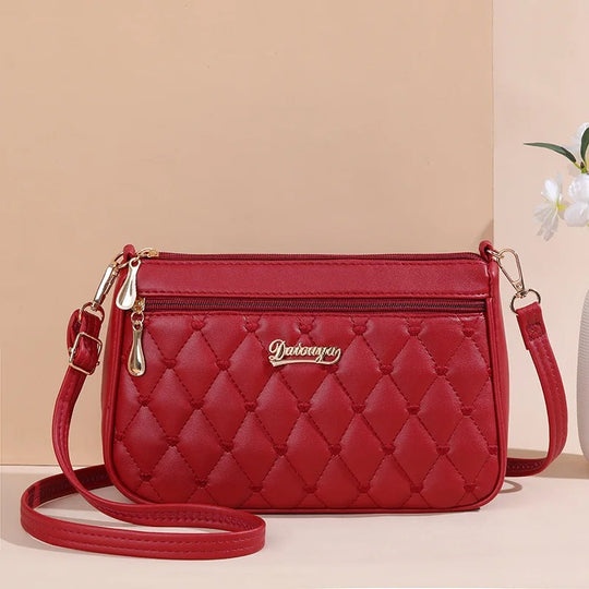 Sac à bandoulière brodé en cuir PU pour femme