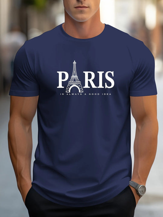 T-shirt imprimé Paris pour homme
