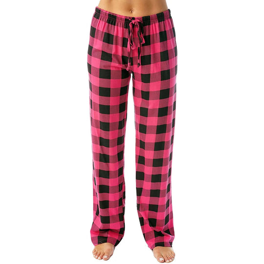 Pyjama femme à carreaux imprimés