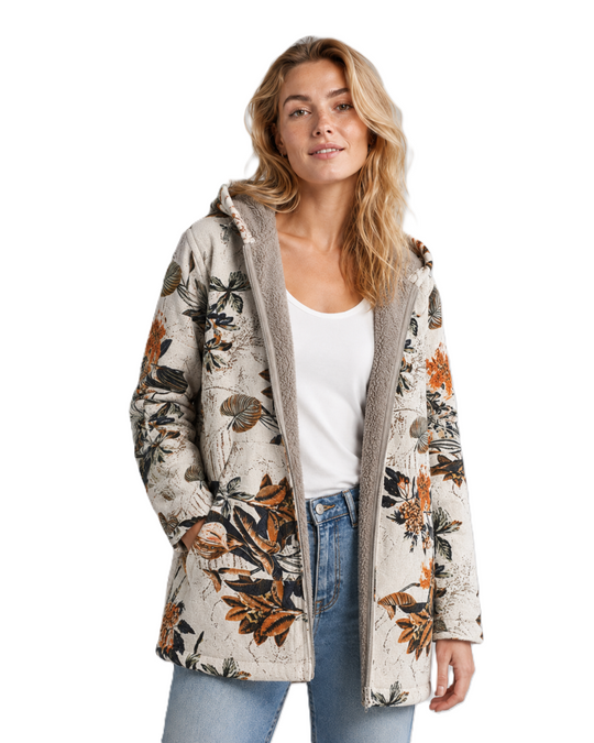 Veste à Capuche Femme Motif Floral