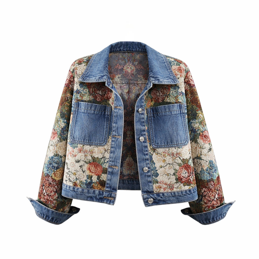 Veste en Jean Femme Style Boho Floral