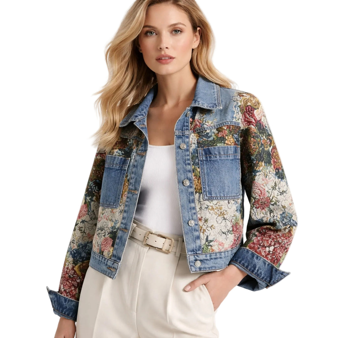 Veste en Jean Femme Style Boho Floral