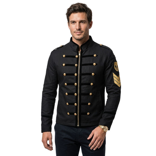 Veste Homme Col Montant Moderne Ajustée