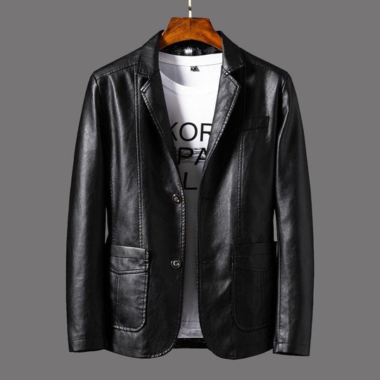 veste blazer en cuir pour homme 1