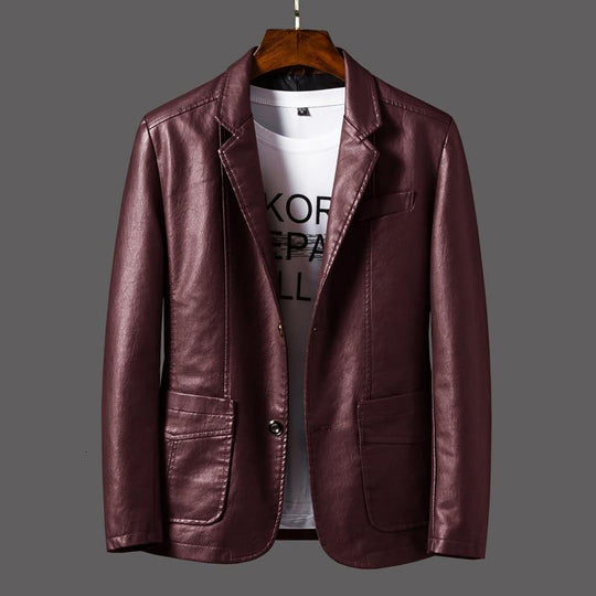 veste blazer en cuir pour homme 2