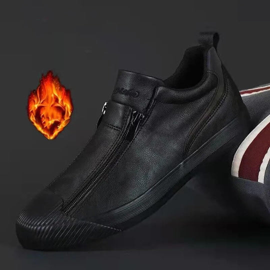 Chaussures vulcanisées en cuir microfibre pour hommes